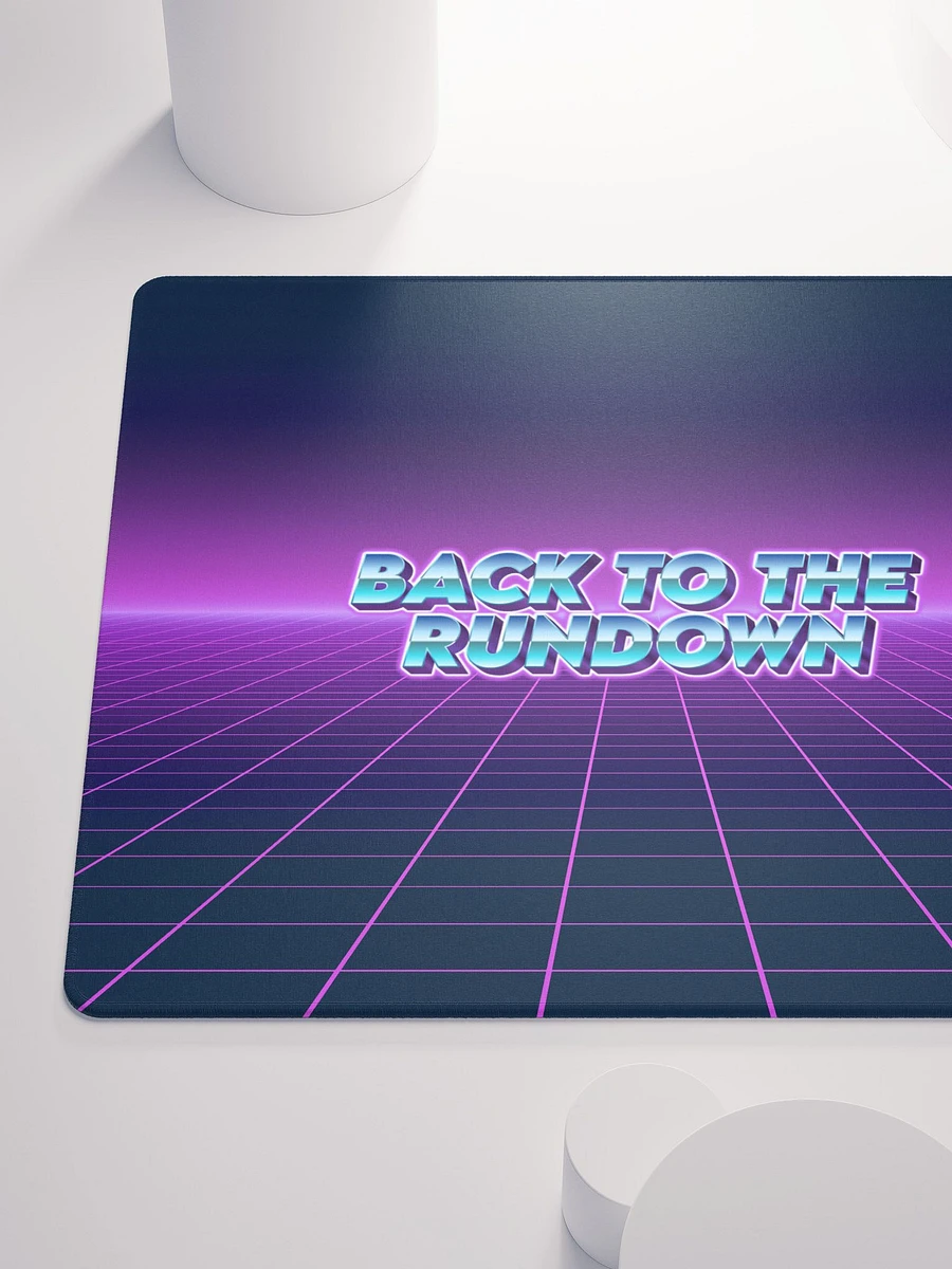 'Back To The Rundown' 80's Synth Grid Gaming Mousepad product image (6)