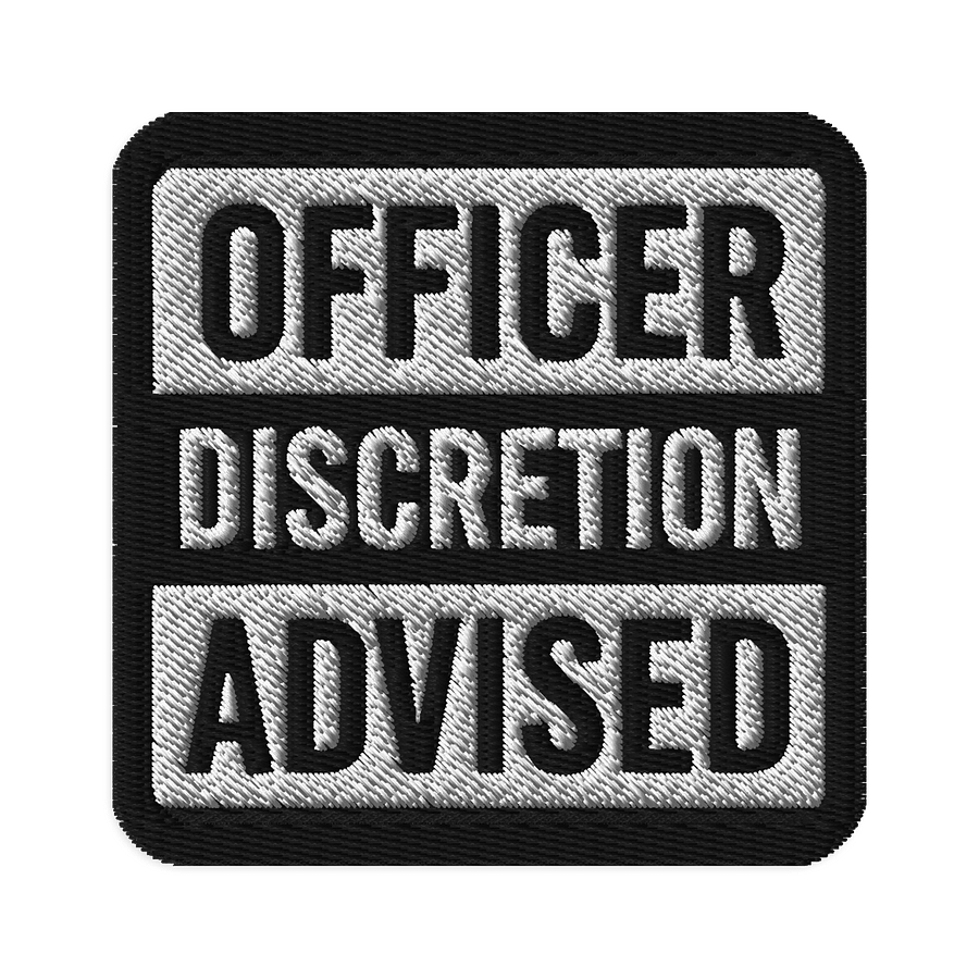 Officer Discretion Embroidered Patch product image (1)