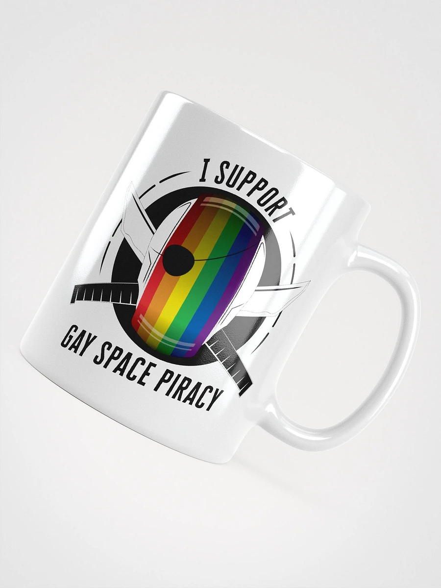 Gay Space Piracy Mug - White (with The Penumbra Podcast logo) product image (7)