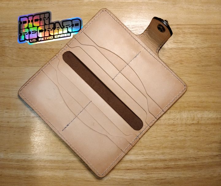 Long Clutch Wallet in Brown Crazy Horse Leather product image (2)