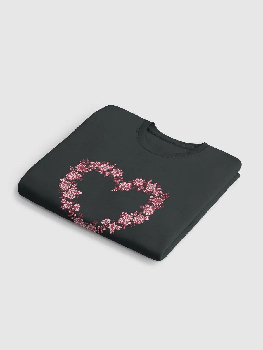 Red Floral Heart Unisex Eco Sweatshirt product image (7)