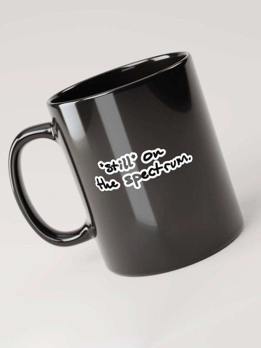 *still* on the spectrum black glossy mug (bubble design) product image (4)
