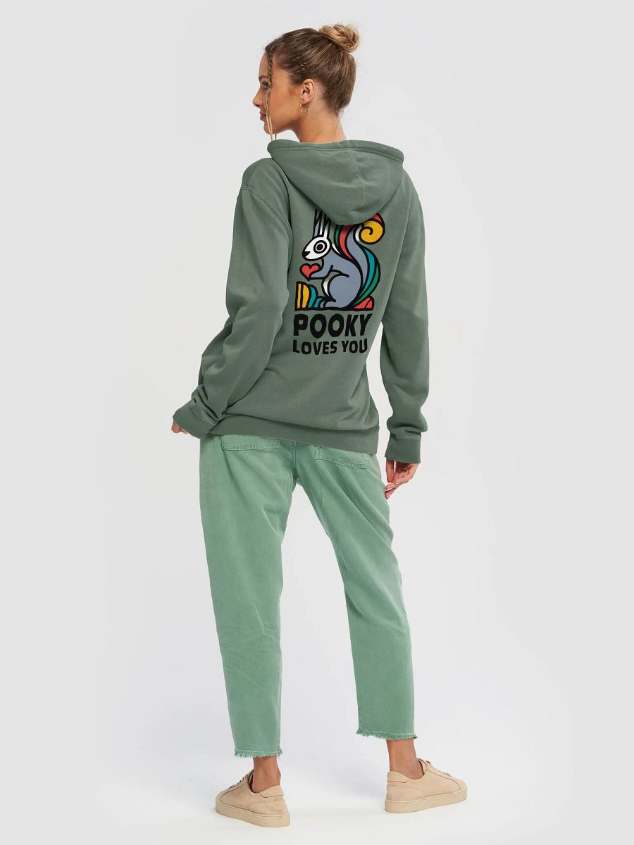Super Premium Hoodie: (Image on both sides) Pooky Loves You, Stylized Neo Cubism product image (4)