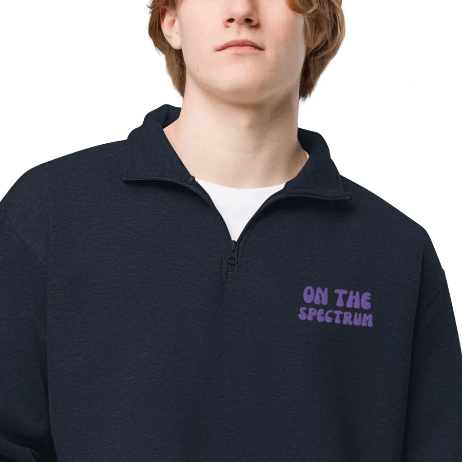 ON THE SPECTRUM (purple) embroidered quarter zip product image (15)