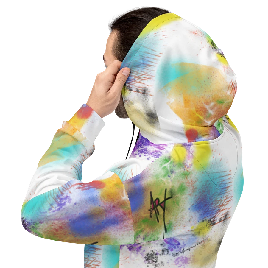 Splatter-Wear #4 All-Over-Print Unisex Hoodie/White product image (5)