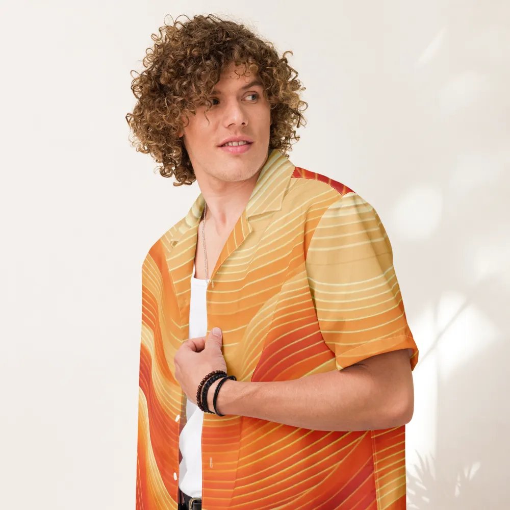 Men's Full-Print-10 Orange Hawaiian Shirt product image (8)