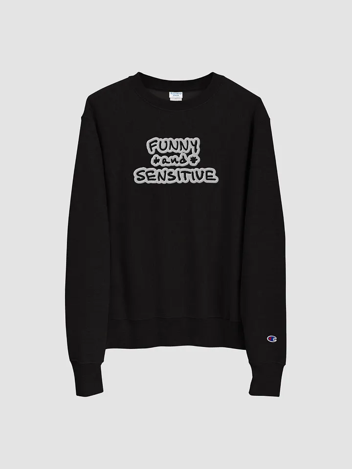 FUNNY *and* SENSITIVE (bubble design) embroidered Champion Crewneck Sweatshirt product image (2)