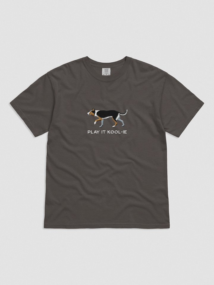 Play It Kool-ie T-Shirt(Embroidered) of an Australian Koolie(Tricolor) product image (1)