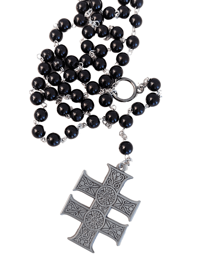 Annwyn Cross Black Rosary product image (1)