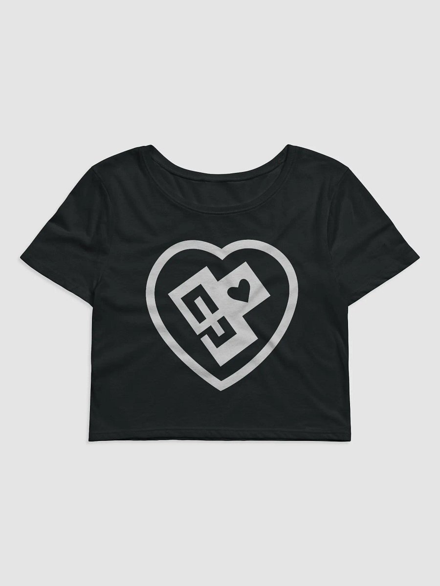 OptimusProcrastinus HeartChip in Heart Cropped T-Shirt (White) product image (3)