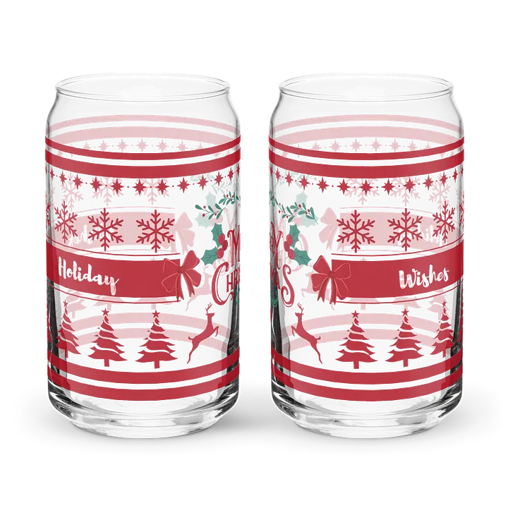Merry Christmas, Holiday Wishes Glass Tumbler product image (2)