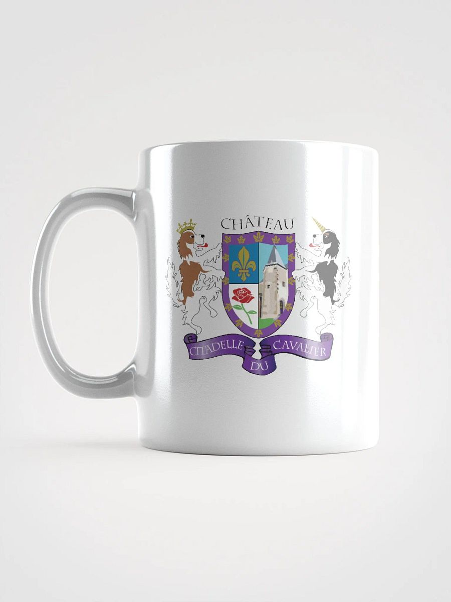 White Glossy Mug with Citadelle Coat of Arms product image (6)