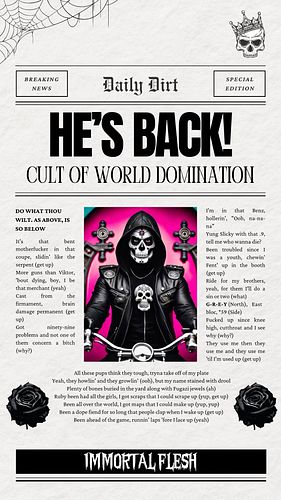 👀⚰️🩸Back from the Dead. Enter at your own risk.