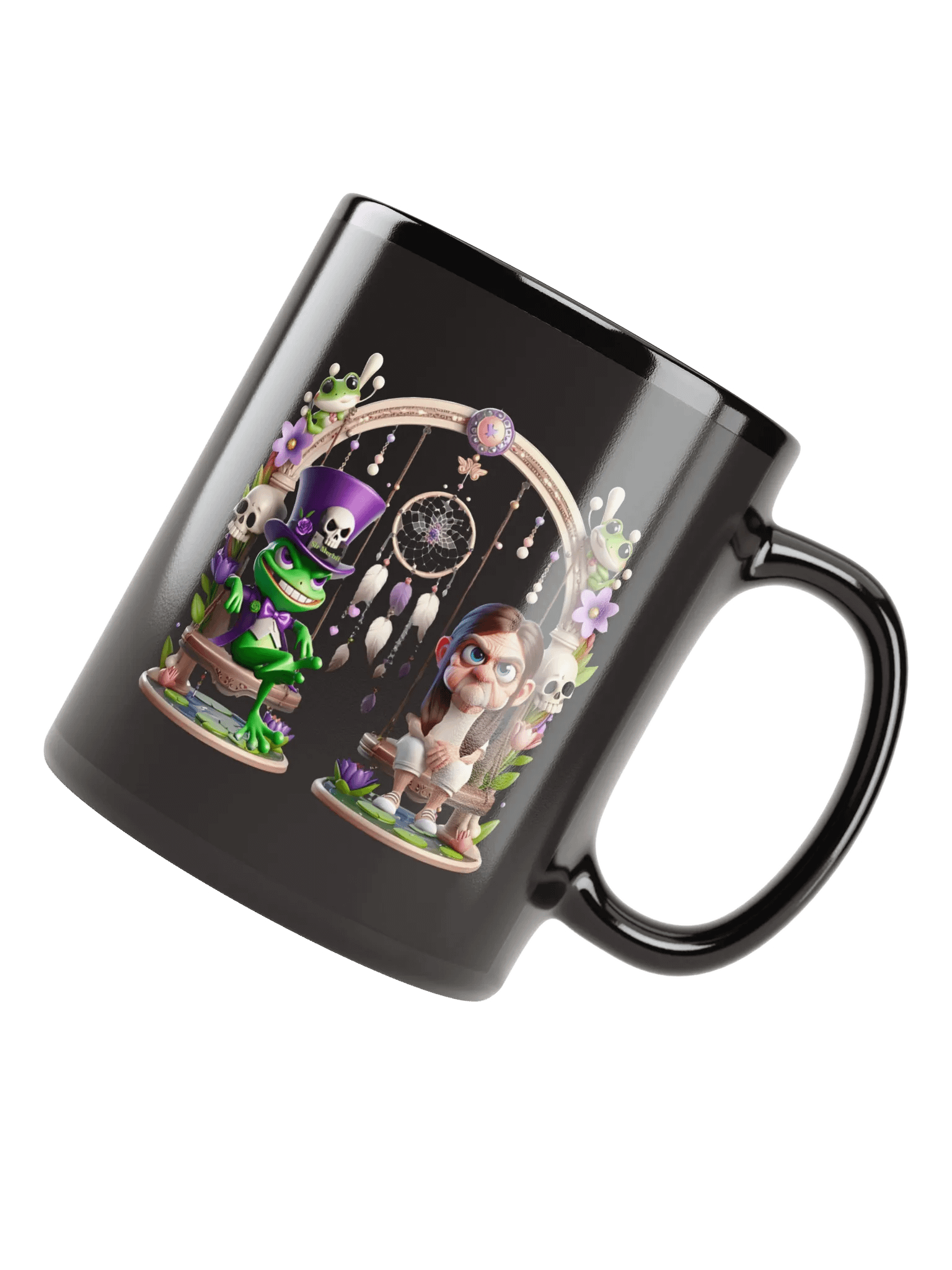 Merbit & Dreamy Black Glossy Mug product image (3)