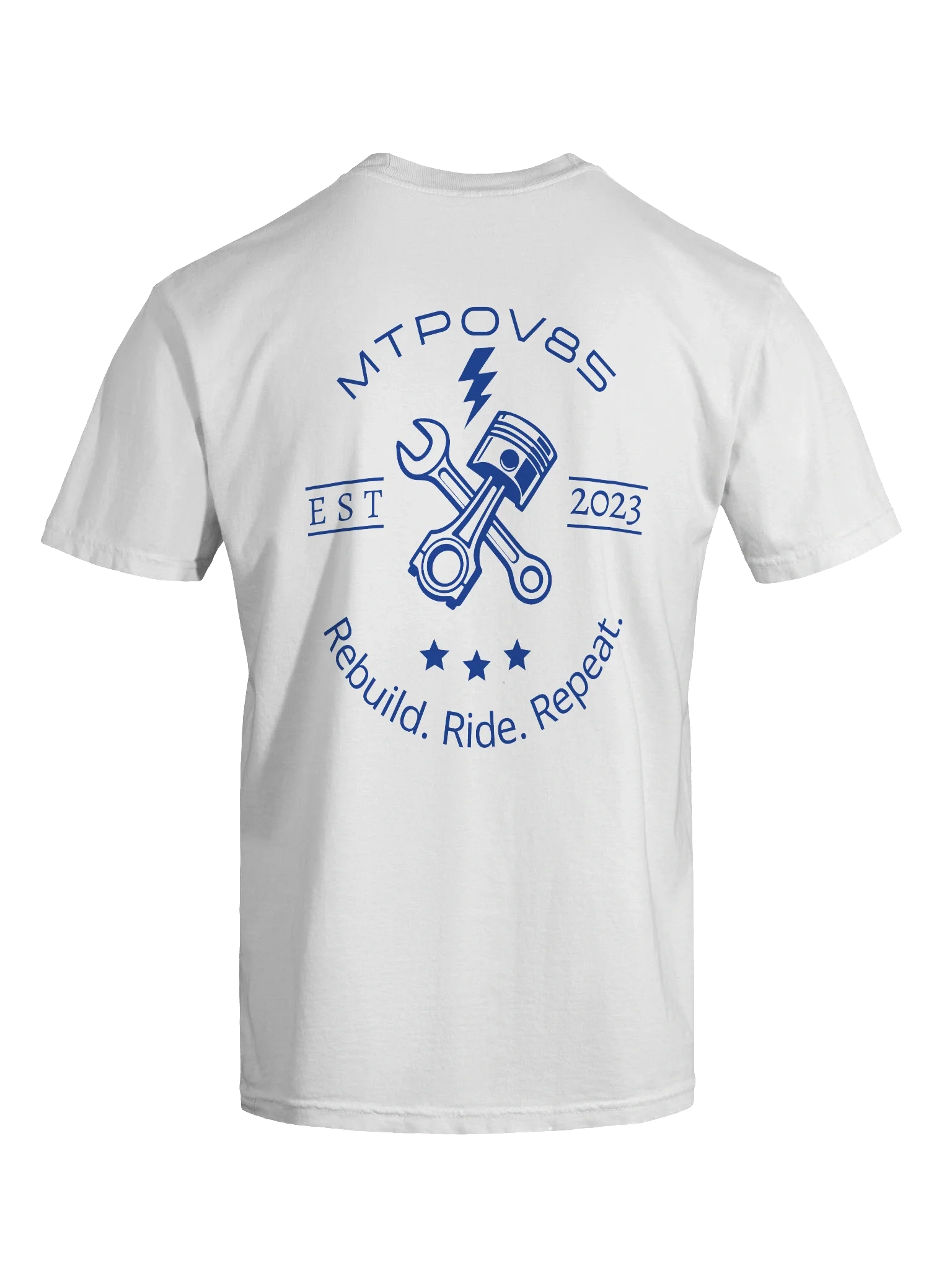 Rebuild. Ride. Repeat. Style 1, White T-Shirt product image (9)