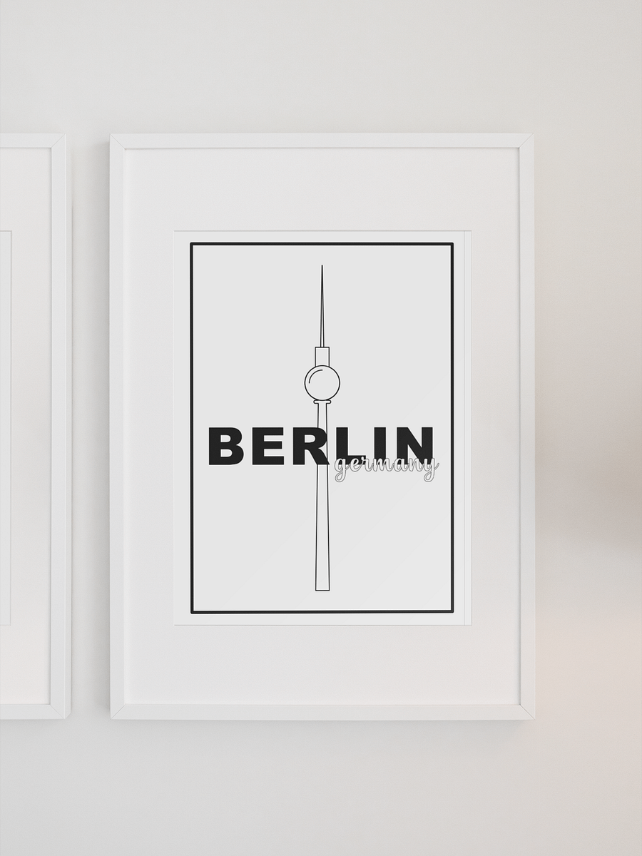Berlin TV Tower Minimalist Poster, Iconic German Landmark Art, Black and White City Line Drawing, Urban Chic Wall Decor, Travel Gift product image (1)