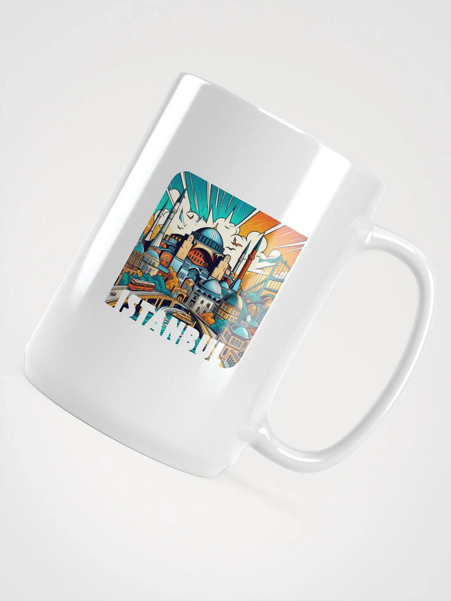 White Glossy Mug | AI Design Istanbul city Turkey product image (4)