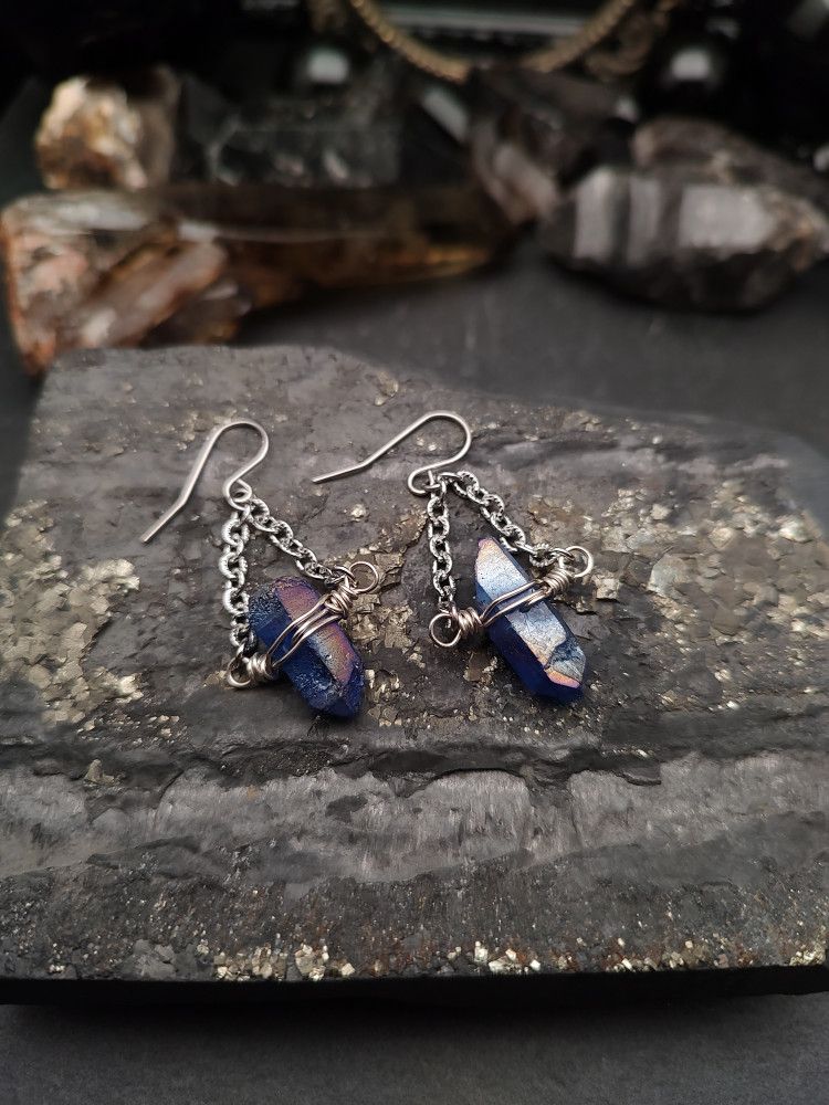 Earrings Wrapped - Azure Vessel Drops product image (2)