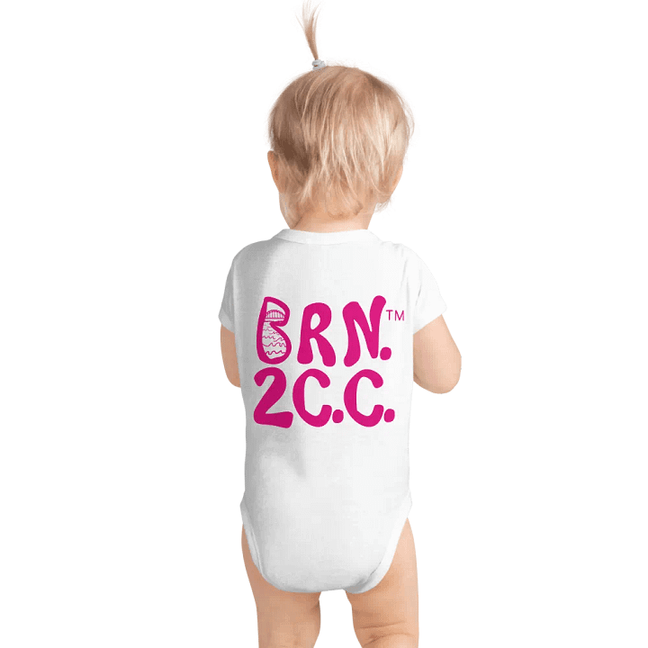 BOURNE to Cape Cod™ | Baby Bodysuit | Cozy, Cute & Coastal Cool | Pink Logo product image (2)