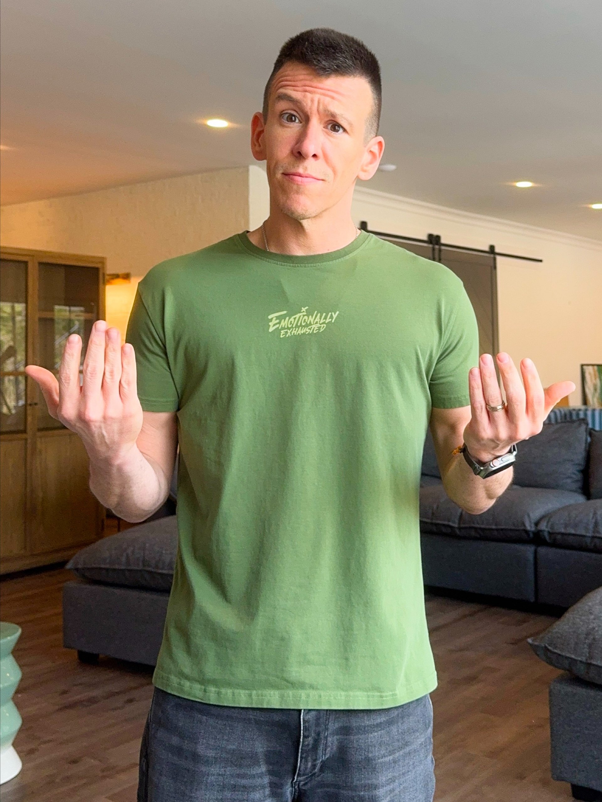 Emotionally Exhausted Tee - Green product image (2)