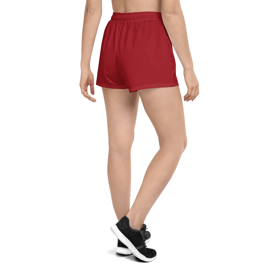 Women's Gingham Cherry Athletic Shorts, Red product image (5)