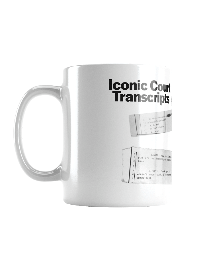 Iconic Court Transcripts White Glossy Mug product image (1)