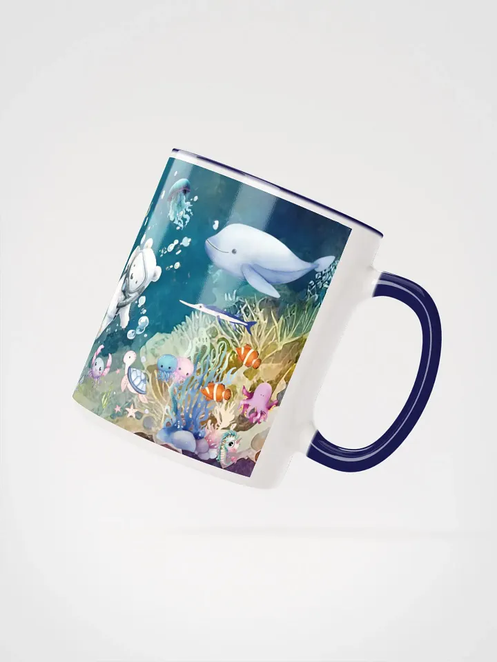 Meeting Mermaid Ceramic Mug | Underwater Adventure | Ocean-Themed Drinkware product image (2)