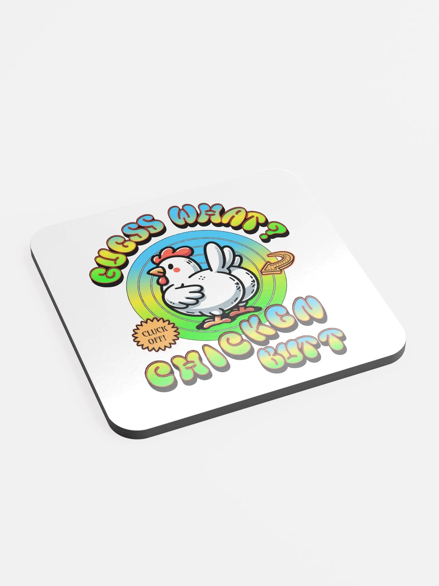 Guess What Chicken Butt Cheeky Chick Coaster Set product image (3)