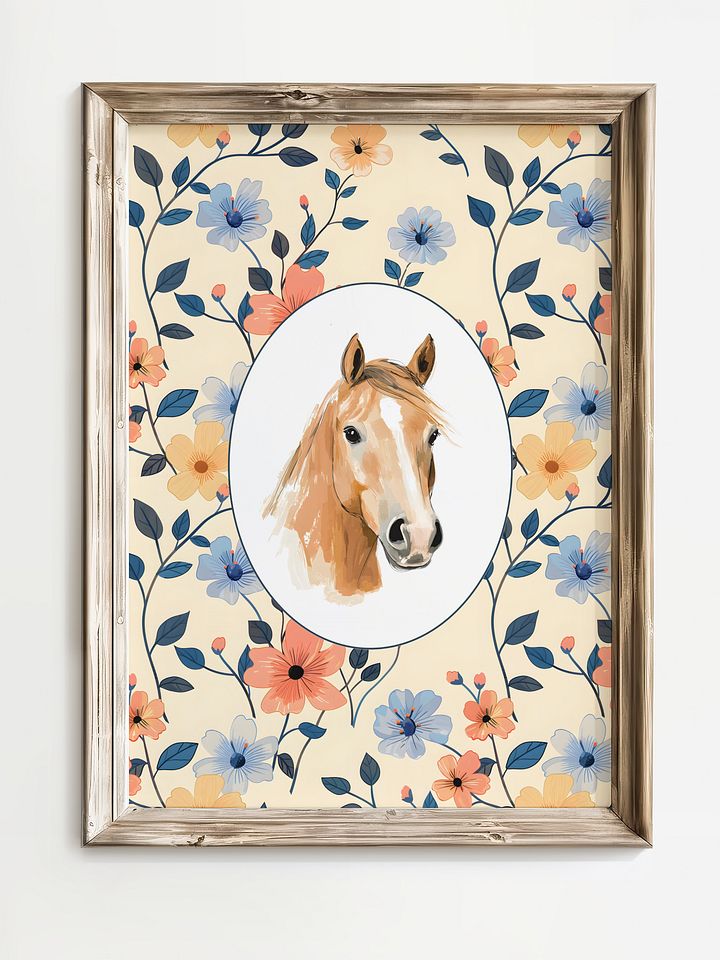 Horse on Boho Wildflower Pattern product image (1)