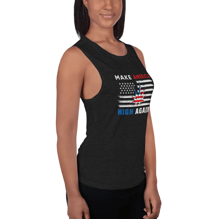 Make America High Again Patriotic Flowy Tank Top product image (6)