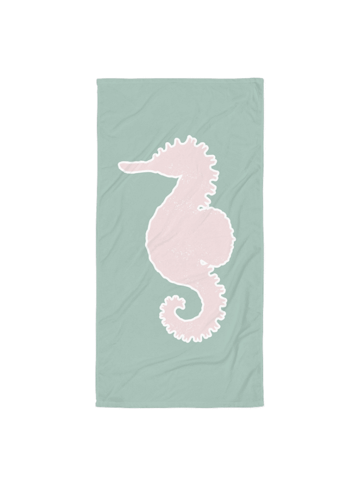 GREEN PINK SEAHORSE TOWEL - Seepferdchen Handtuch product image (2)
