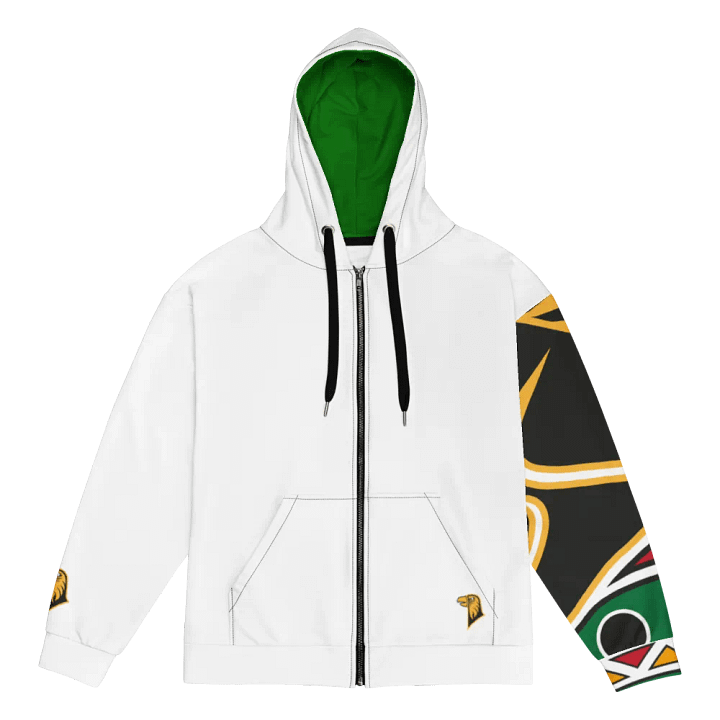 White Sleevemark Full Zip Hoodie product image (1)