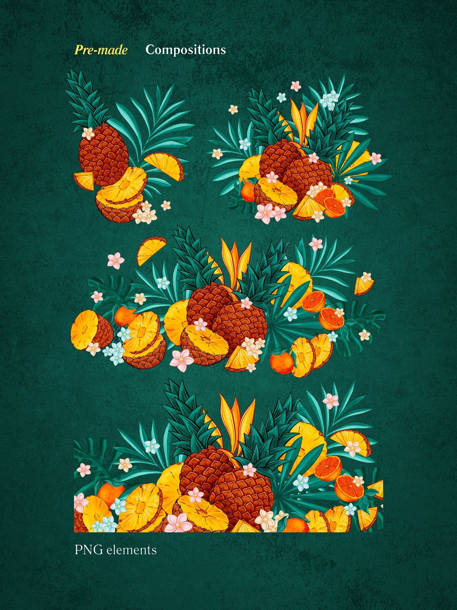 Tropical Pineapples Clipart product image (7)