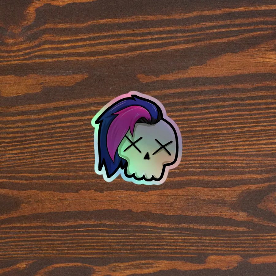 Hybrid Skull Holo Sticker product image (3)