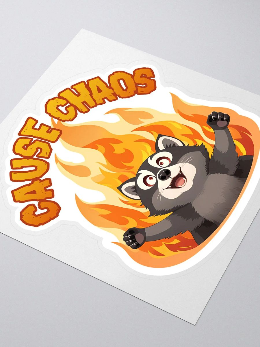 Cause Chaos Raccoon Sticker product image (3)