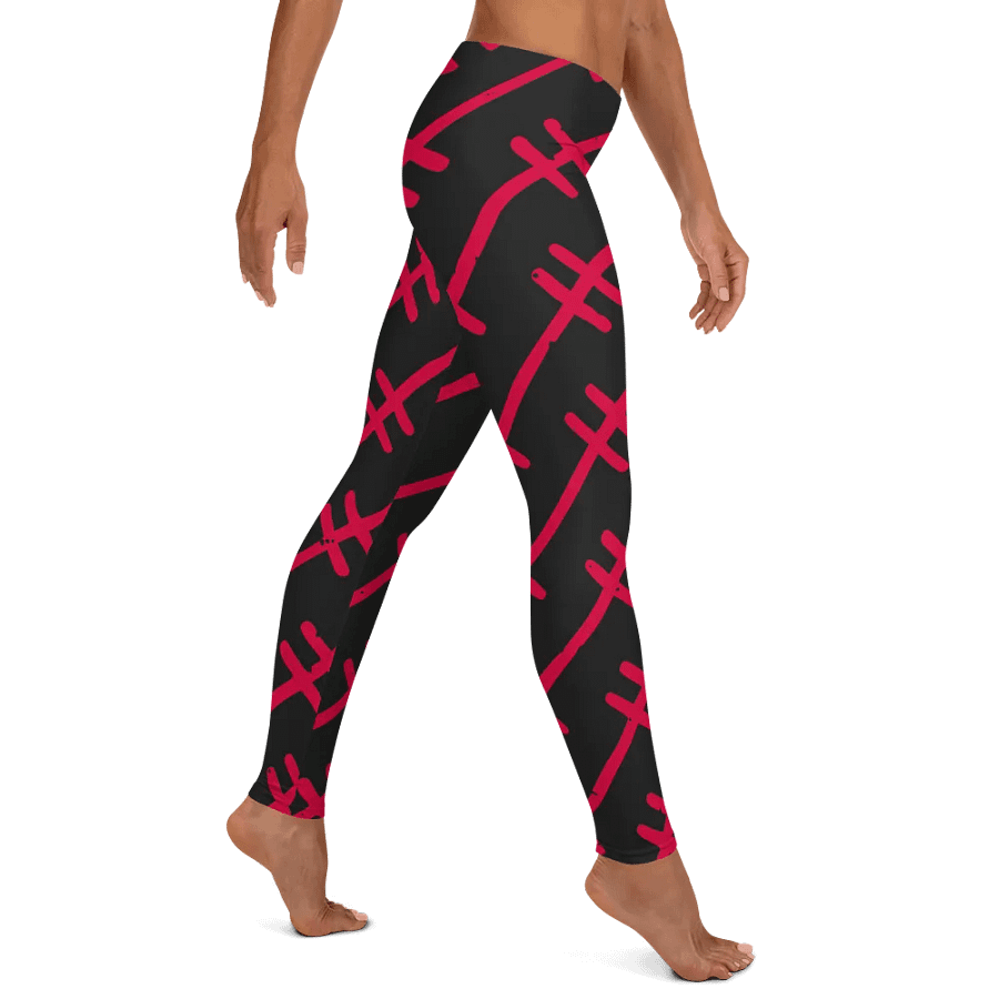 Criss-Cross Red Line All-Over Leggings product image (11)