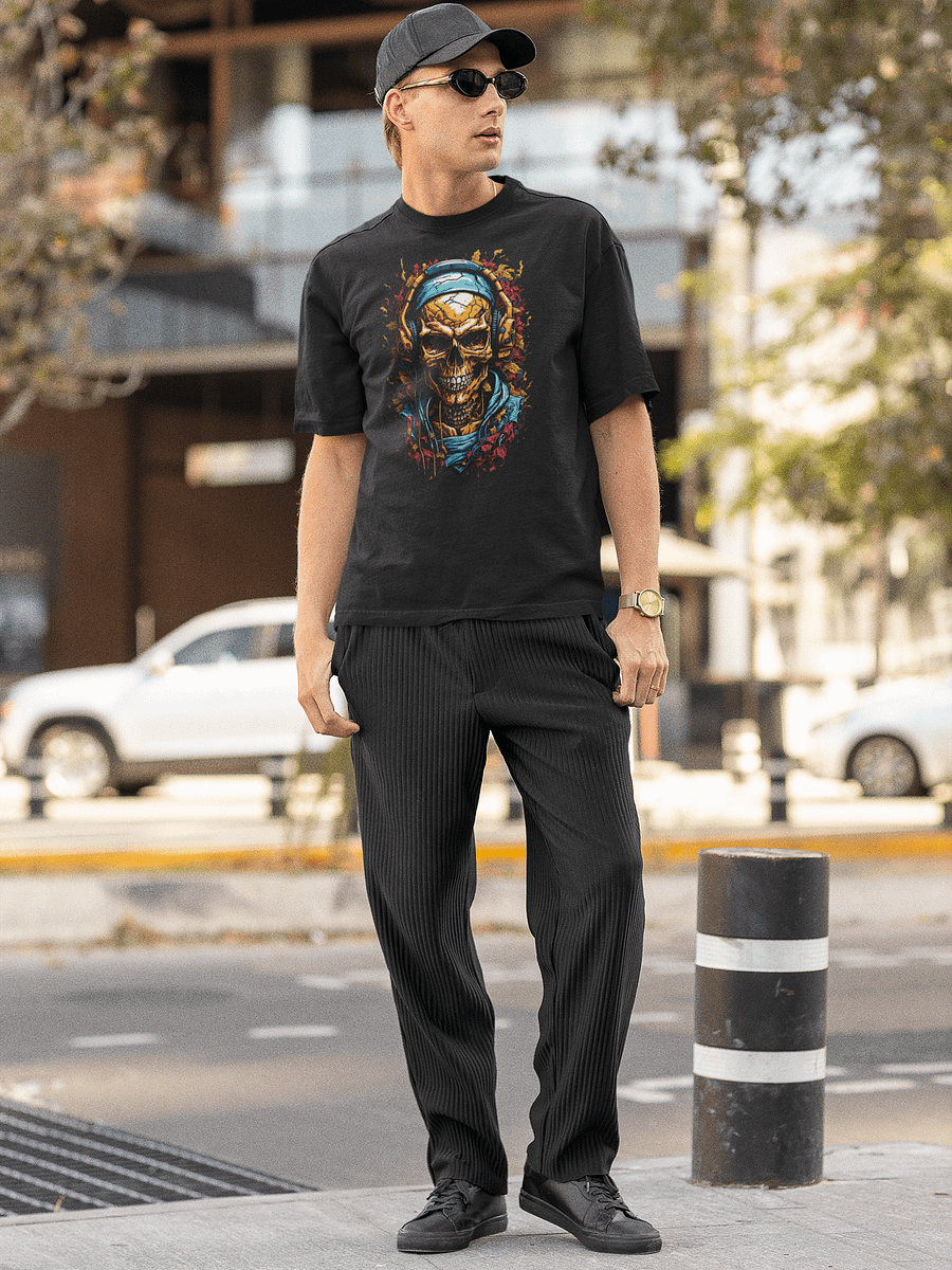 Skull Beats Oversized T-Shirt product image (9)