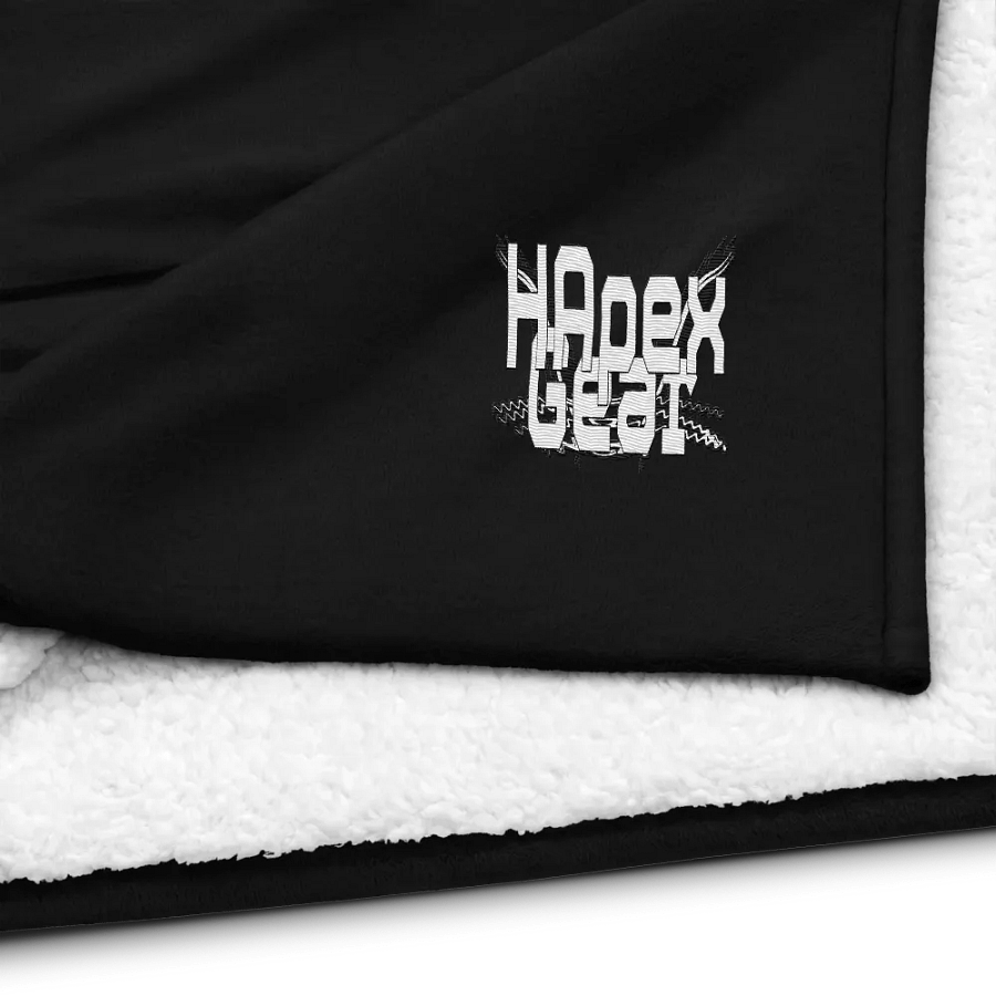 Premium Sherpa Blanket - Embroidered - White HApex Gear White Logo product image (4)