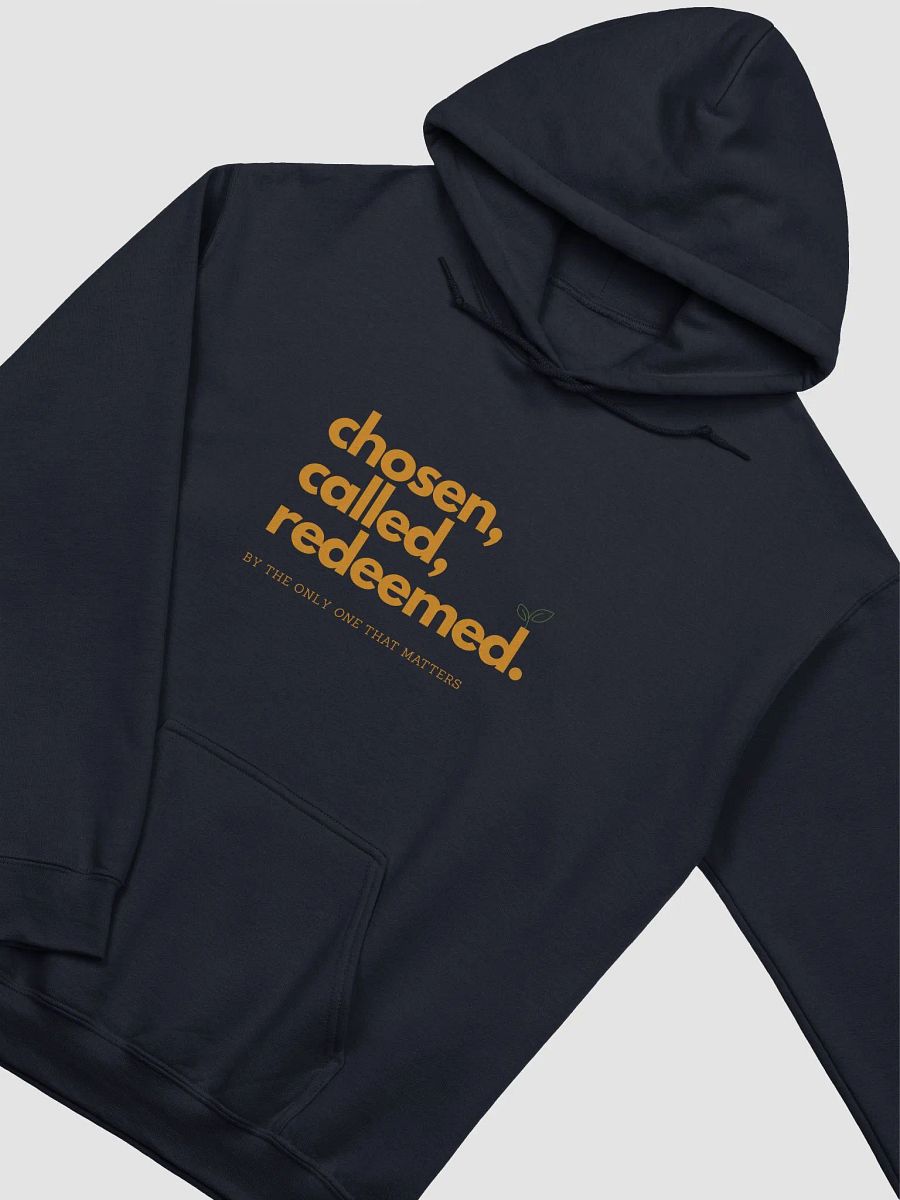 Chosen, Called, Redeemed Unisex Hoodie (Yellow Text) product image (3)
