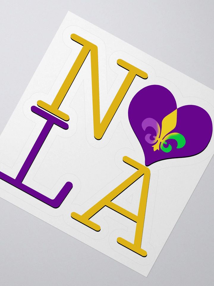 I LOVE NOLA **BIGSHOT STICKER** (MARDI GRAS 3 + IMAGE POP) product image (2)