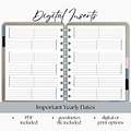 Important Yearly Dates on Two Pages Digital Planner Insert- Portrait Orientation product image (1)