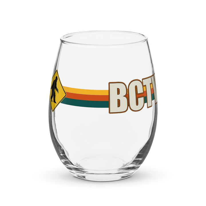 BCTV Oldschool Logo Stemless Wine Glass product image (1)