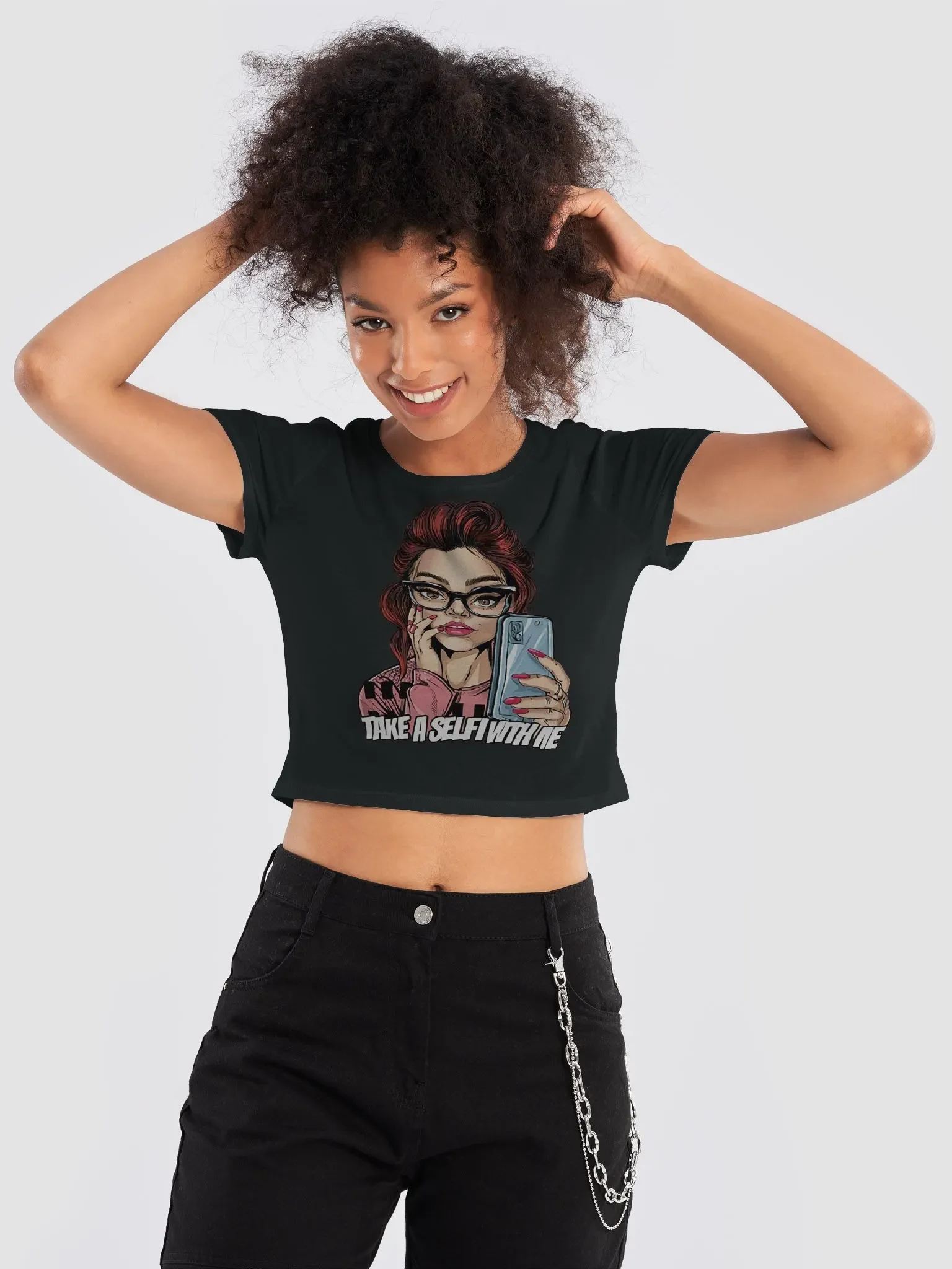 Glam Selfie Queen Crop Tee product image (26)