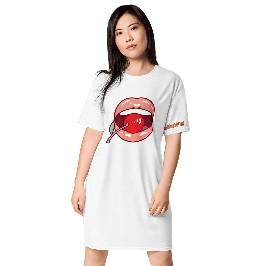Cherry Lips All-Over T-Shirt Dress product image (1)