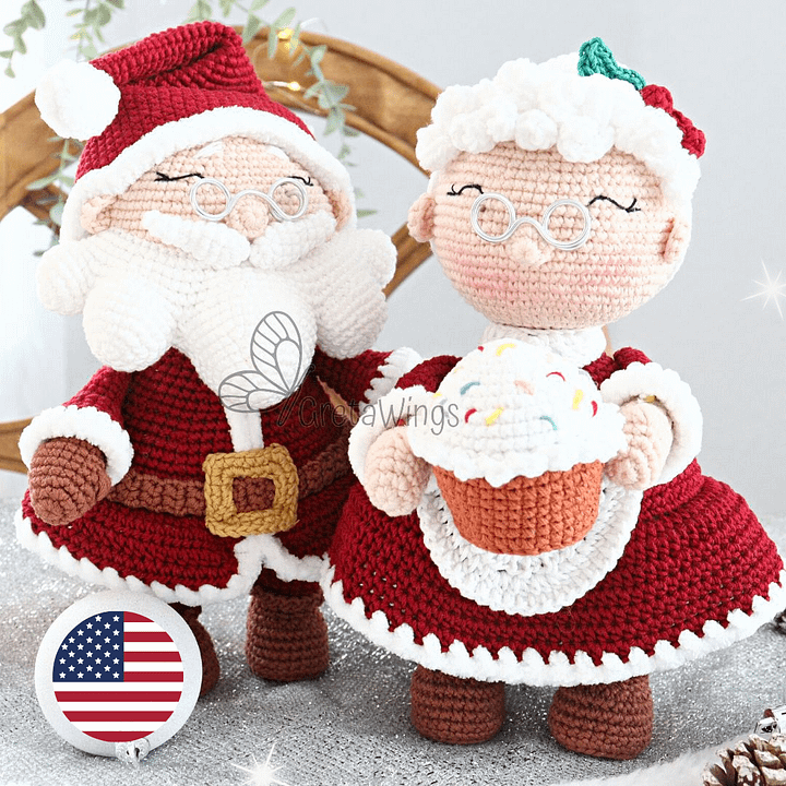 Santa and Mrs. Claus Amigurumi Pattern (Digital Download) product image (1)
