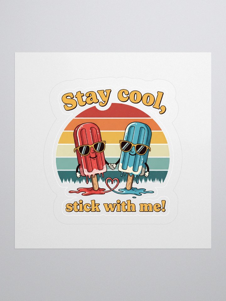Cool Popsicle Love Kiss Cut Stickers product image (1)