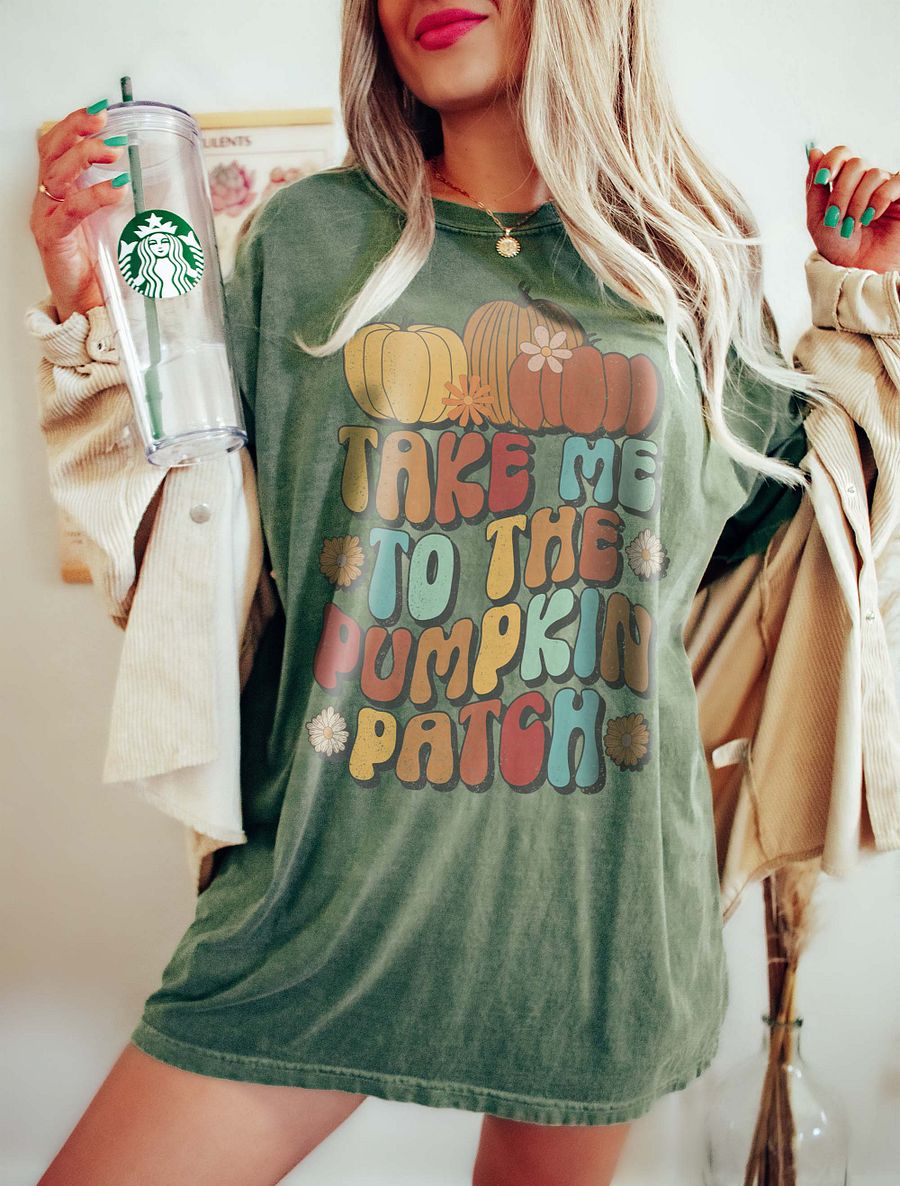 Take Me to the Pumpkin Patch(2) T-Shirt of Pumpkins | Cute Fall and Thanksgiving Design product image (15)