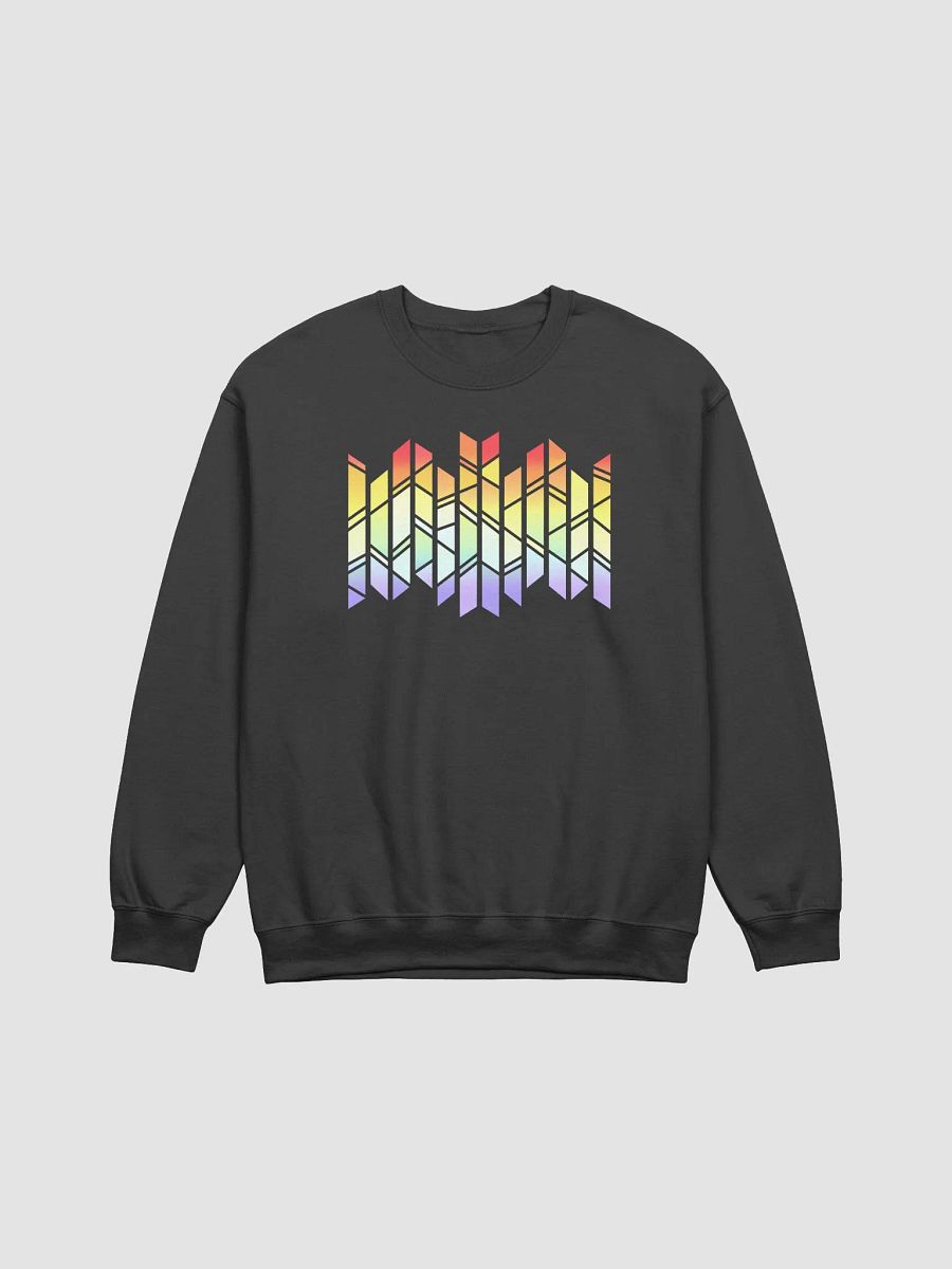 PRISMAGIC STAINED GLASS RAINBOW SWEATSHIRT (BLACK) product image (1)