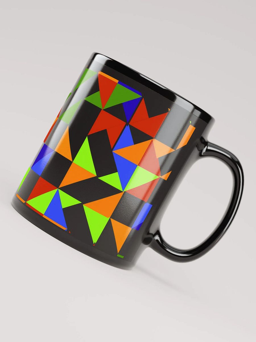 Geometric Shapes Multicolored Black Mug product image (12)