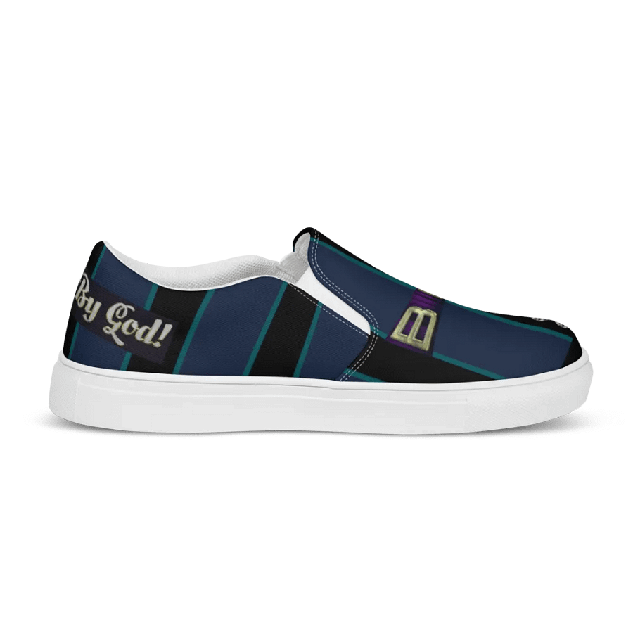 BBG Green & Blue Men's Diamond Cross Slip Ons product image (11)